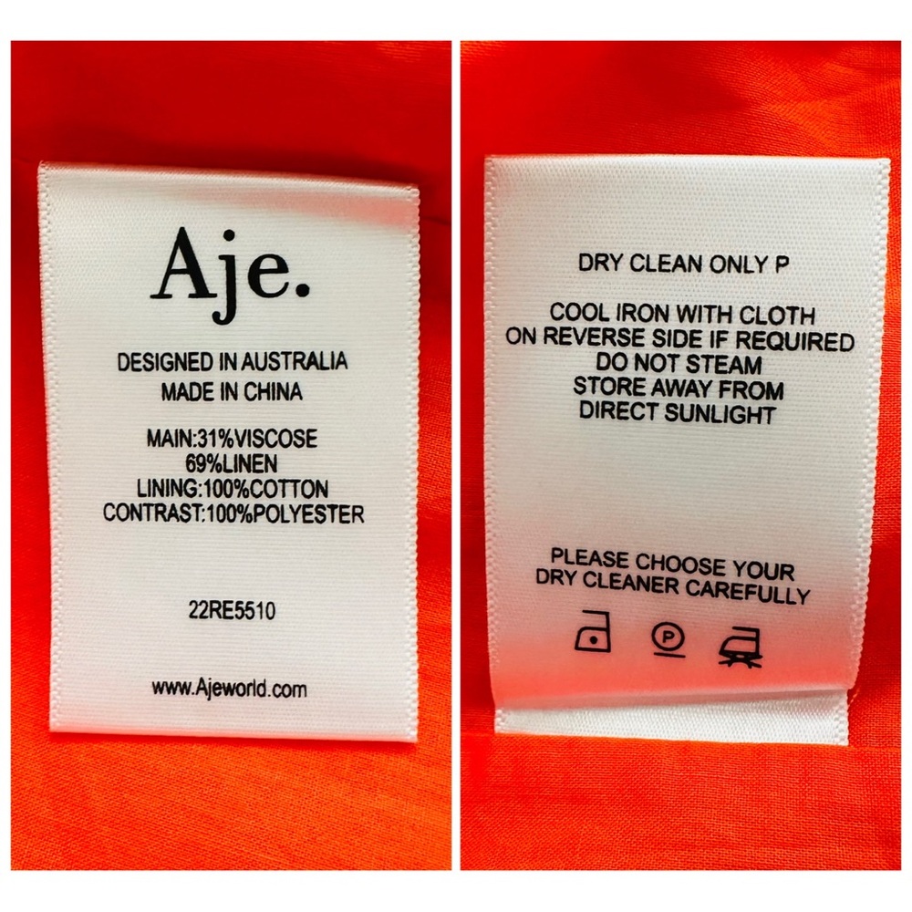 Aje. Sculptura Monument Tulip Linen Blend Maxi Dress Vivid Camel size 10 | US 6 - Picture 11 of 16